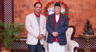 “Discussion on Population Dynamics and Political Implications with PM KP Sharma Oli”